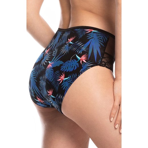Figi damskie z wyższym stanem 2-pack L-1525MD, Kolor czarny-wzór, Rozmiar S, LAMA ze sklepu Primodo w kategorii Majtki damskie - zdjęcie 159111456