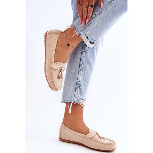 Mokasyny Ps1 płaskie z zamszu bez zapięcia 