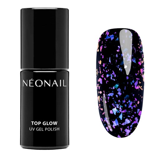 Top hybrydowy Top Glow Violet Aurora Flakes 7,2 ml Neonail one size NeoNail