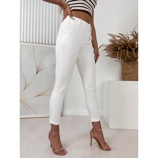 spodnie monfert białe m/38 ze sklepu UBRA w kategorii Spodnie damskie - zdjęcie 159137749