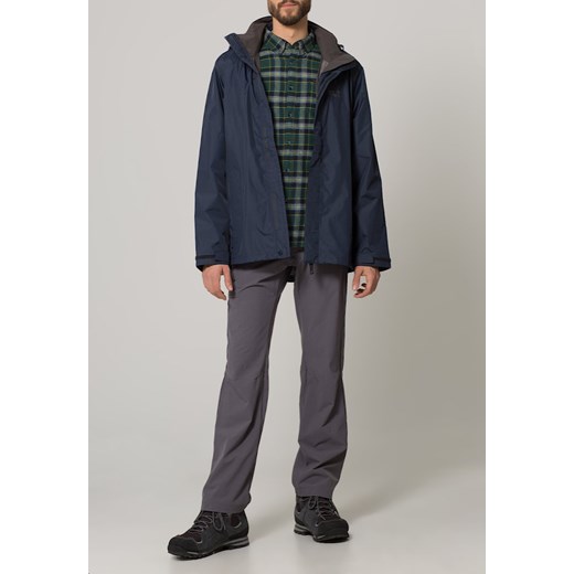 Jack Wolfskin POURING RAIN Kurtka hardshell night blue zalando szary kołnierzyk