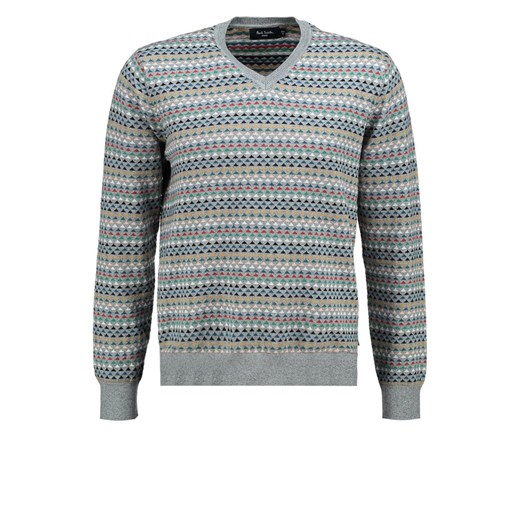 Paul Smith Jeans JUMPER Sweter multicoloured zalando szary bawełna