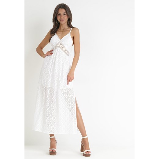 Biała Sukienka Esliss L promocja Born2be Odzież