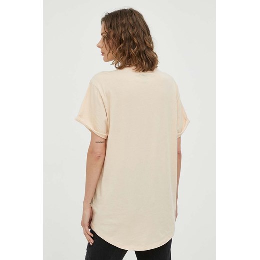 G-Star Raw t-shirt bawełniany kolor beżowy M ANSWEAR.com