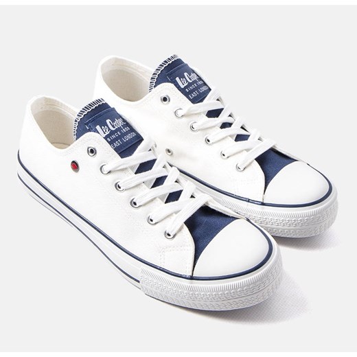 Białe materiałowe trampki Lee Cooper LCW-22-31-0931M Lee Cooper 41 ButyModne.pl
