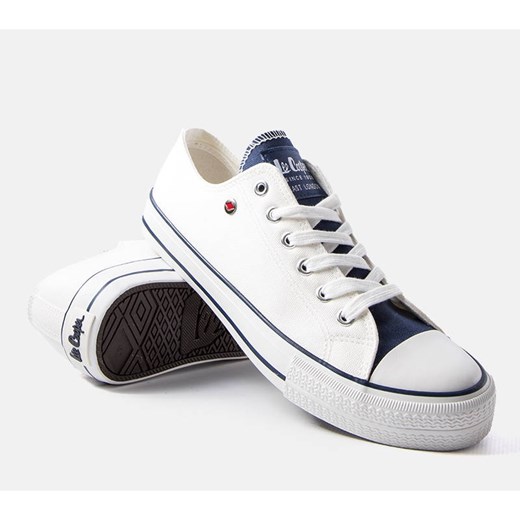 Białe materiałowe trampki Lee Cooper LCW-22-31-0931M Lee Cooper 41 ButyModne.pl
