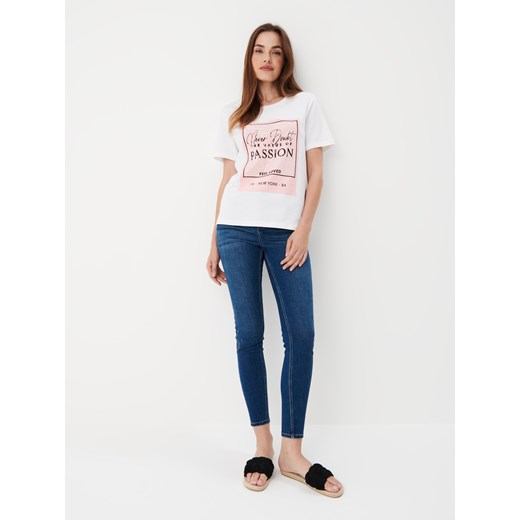 Mohito - T-shirt z nadrukiem - Biały Mohito XXS Mohito