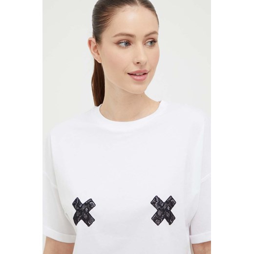 Chantelle X t-shirt bawełniany kolor biały Chantelle X S ANSWEAR.com