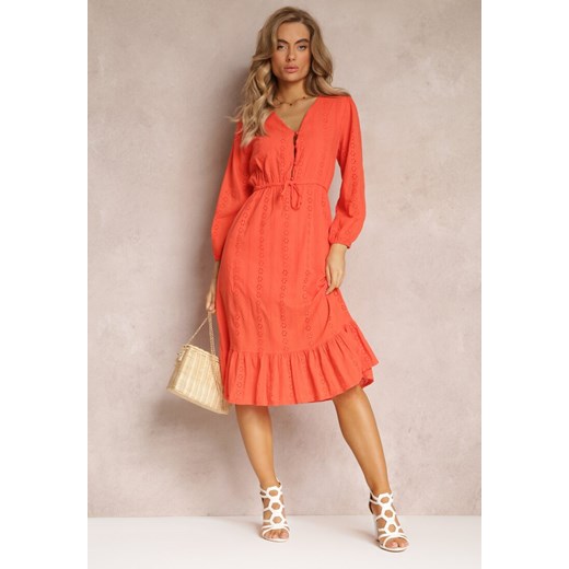 Pomarańczowa Sukienka Eriphiphoia ze sklepu Renee odzież w kategorii Sukienki - zdjęcie 159191605