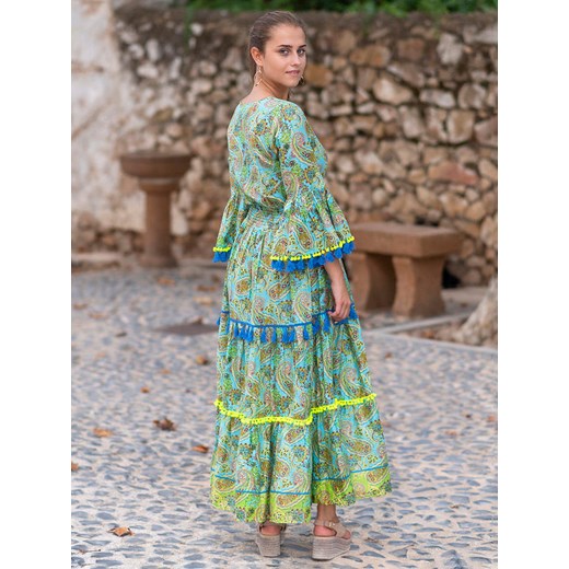 Isla Bonita by SIGRIS Sukienka w kolorze zielonym ze wzorem Isla Bonita By Sigris L okazja Limango Polska