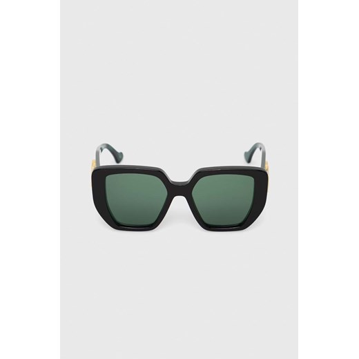 Gucci okulary przeciwsłoneczne damskie kolor zielony Gucci 54 wyprzedaż ANSWEAR.com