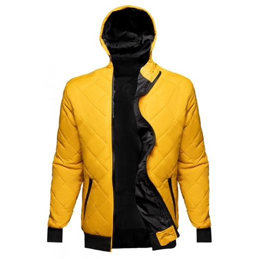 Żółta kurtka męska IVET casual z tkaniny 