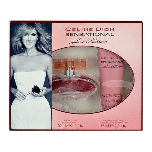 Celine Dion Sensational Luxe Blossom W Zestaw perfum Edp 30ml + 75ml Balsam e-glamour rozowy 