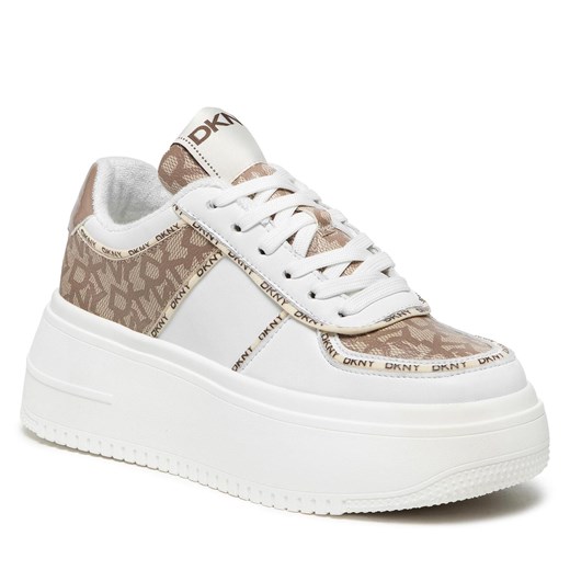 Sneakersy DKNY Maia K2141229 Wht/Khk Whk dostępne inne rozmiary wyprzedaż eobuwie.pl