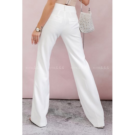 Spodnie proste białe Marigold Butik Lalala XL butiklalala