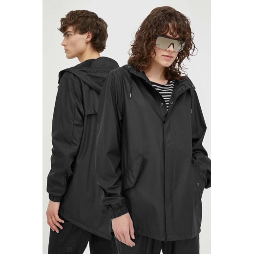 Rains kurtka przeciwdeszczowa 18010 Fishtail Jacket kolor czarny przejściowa 18010.01-01Black ze sklepu ANSWEAR.com w kategorii Kurtki damskie - zdjęcie 159215057