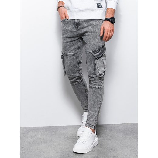Spodnie męskie jeansowe - szare V1 P1079 M ombre