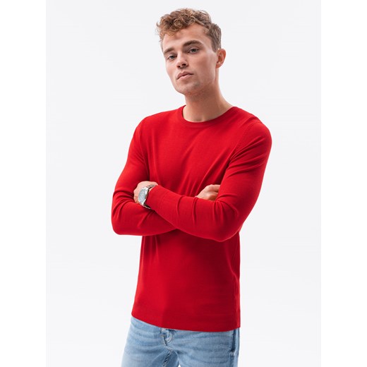 Elegancki sweter męski - czerwony V5 E177 S ombre