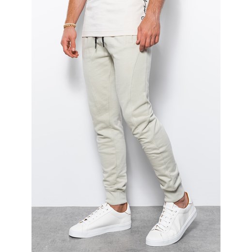 Spodnie męskie dresowe joggery - jasnozielone V1 P948 XL ombre