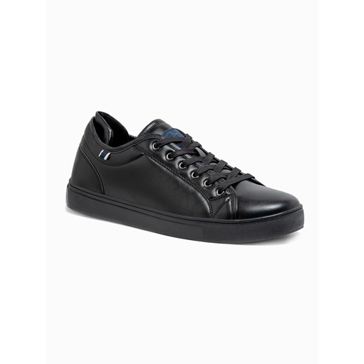 Buty męskie sneakersy - czarne V1 T419 ze sklepu ombre w kategorii Buty sportowe męskie - zdjęcie 159250509
