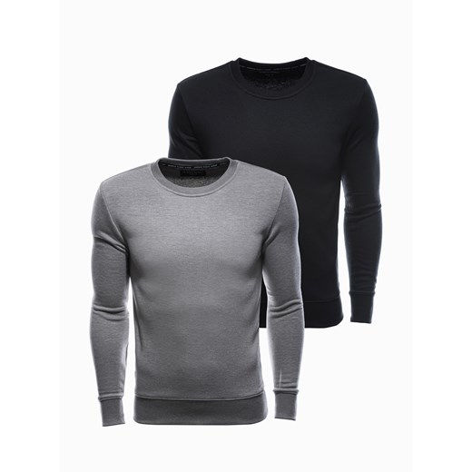 Zestaw bluz bawełnianych bez kaptura 2-pak - mix V2 Z34 ze sklepu ombre w kategorii Swetry męskie - zdjęcie 159252466