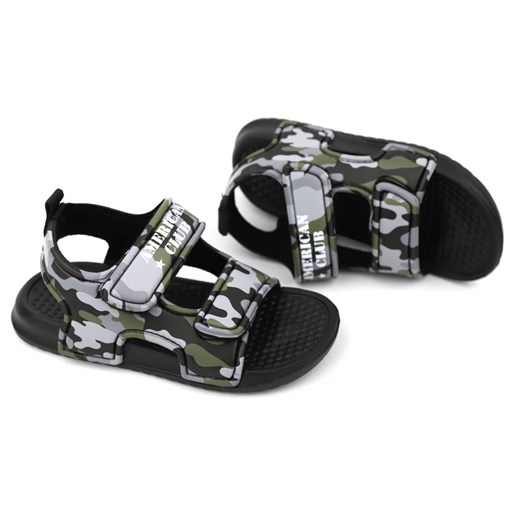 Piankowe sandały dla chłopca - American Club NH 99/23 NH 102/23, czarne ze sklepu ulubioneobuwie w kategorii Sandały dziecięce - zdjęcie 159261658