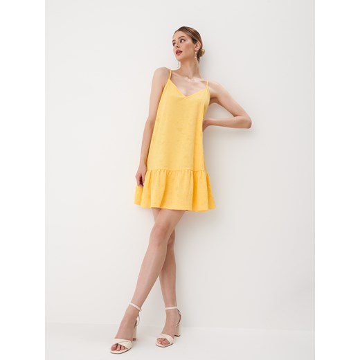 Mohito - Żółta sukienka mini o kroju litery A - Żółty Mohito XS Mohito