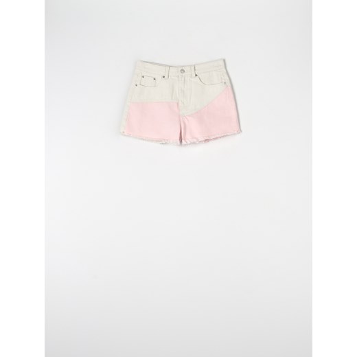 Sinsay - Szorty jeansowe high waist - Wielobarwny Sinsay 32 Sinsay