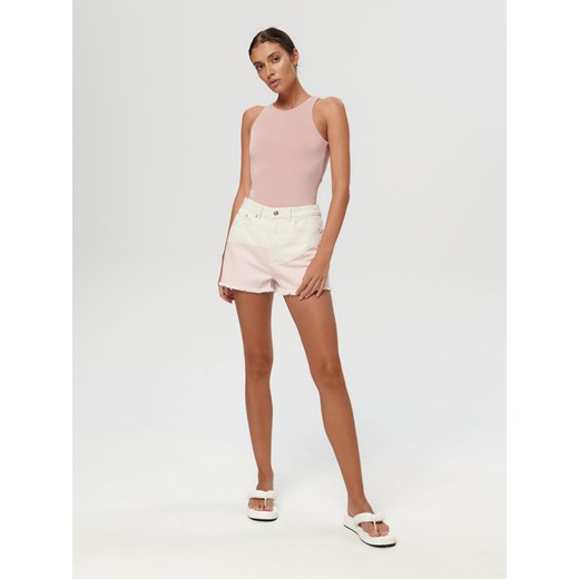 Sinsay - Szorty jeansowe high waist - Wielobarwny Sinsay 32 Sinsay