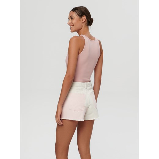 Sinsay - Szorty jeansowe high waist - Wielobarwny Sinsay 34 Sinsay