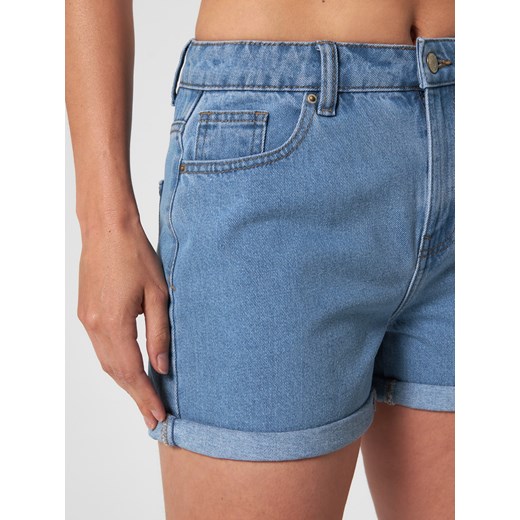 Sinsay - Szorty jeansowe mom high waist - Niebieski Sinsay 36 Sinsay