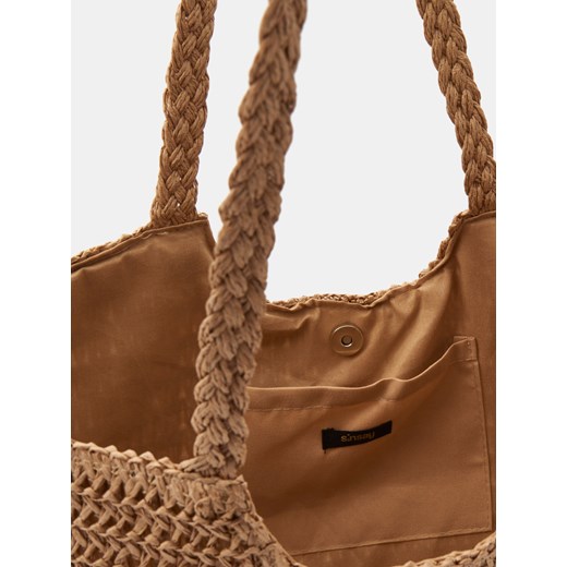 Sinsay - Torba shopper - Beżowy Sinsay Jeden rozmiar Sinsay