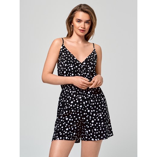 Sinsay - Kombinezon na ramiączkach - Czarny Sinsay XXS Sinsay