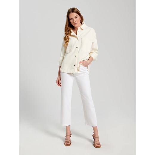 Sinsay - Kurtka jeansowa - Kremowy Sinsay 42 Sinsay