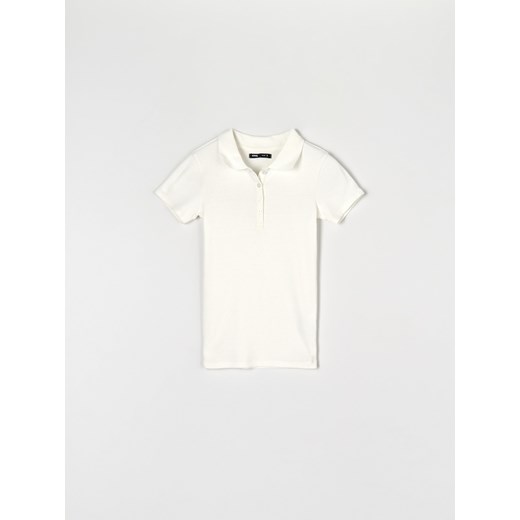 Sinsay - Koszulka polo - Kremowy Sinsay L Sinsay