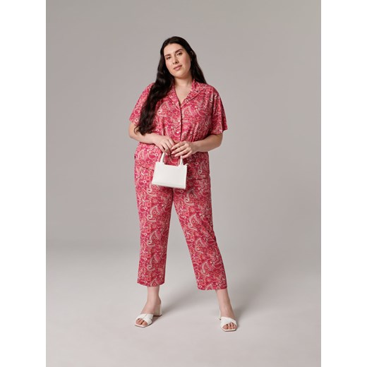 Sinsay - Koszula z krótkim rękawem - Różowy Sinsay 4XL Sinsay