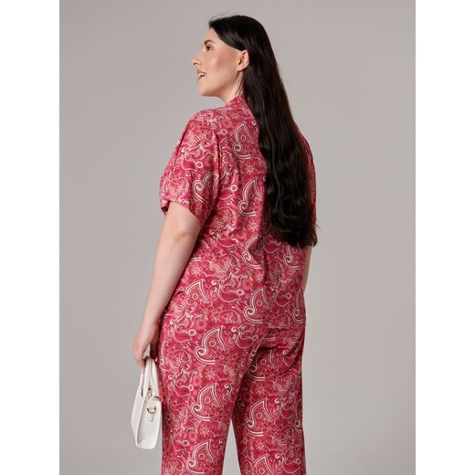 Sinsay - Koszula z krótkim rękawem - Różowy Sinsay 2XL Sinsay