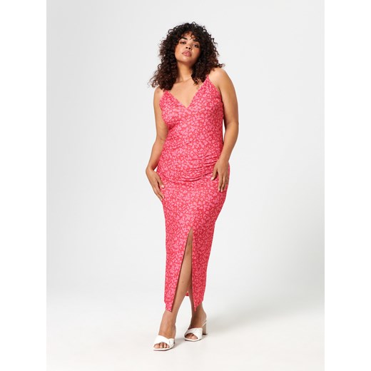 Sinsay - Sukienka midi z rozcięciem - Różowy Sinsay XXS Sinsay