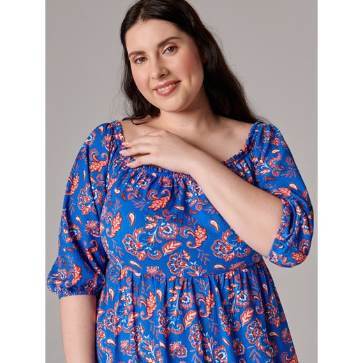 Sinsay - Sukienka maxi w kwiaty - Wielobarwny Sinsay 1XL Sinsay