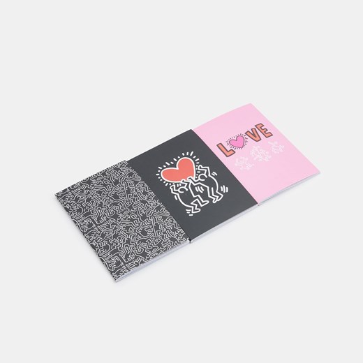 Sinsay - Notesy A5 Keith Haring 3 pack - Wielobarwny Sinsay Jeden rozmiar Sinsay