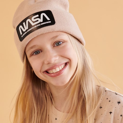 Sinsay - Czapka NASA - Beżowy Sinsay M okazja Sinsay