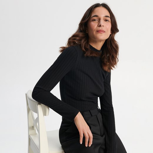 Sinsay bluzka damska z długimi rękawami casual 