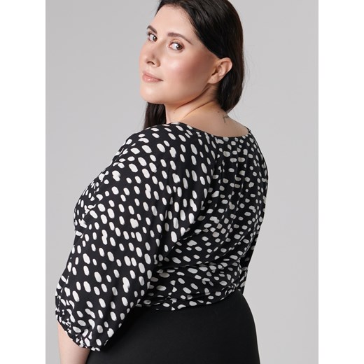 Sinsay - Bluzka z bufiastymi rękawami - Wielobarwny Sinsay 3XL Sinsay