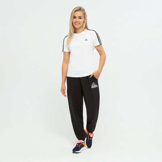 Bluzka damska Adidas Sportswear z okrągłym dekoltem casual biała z krótkim rękawem 