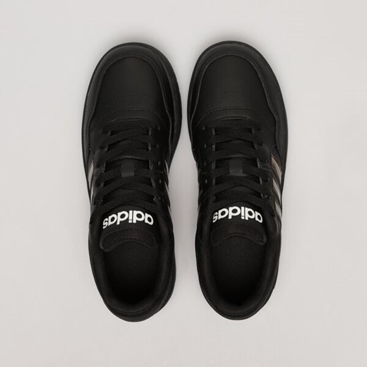 Czarne buty sportowe damskie Adidas na płaskiej podeszwie sznurowane 