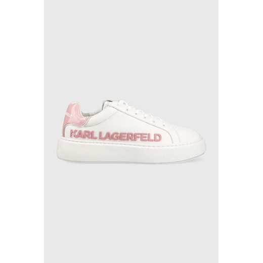 Karl Lagerfeld sneakersy skórzane MAXI KUP kolor biały KL62210 Karl Lagerfeld 38 ANSWEAR.com