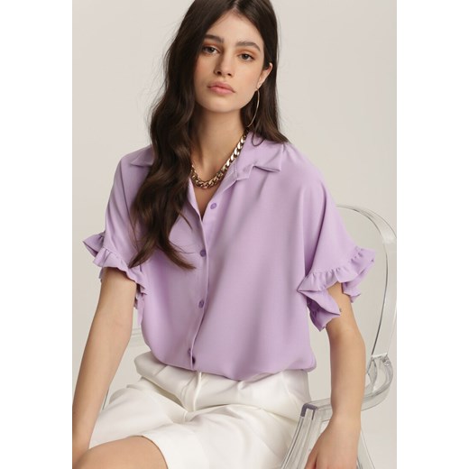 Liliowa Koszula Nedasis ze sklepu Renee odzież w kategorii Koszule damskie - zdjęcie 159314548