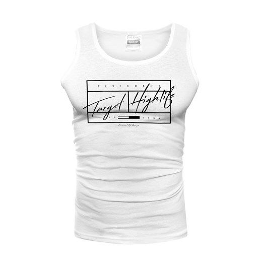 Koszulka bezrękawnik am10483a - biała ze sklepu Risardi w kategorii T-shirty męskie - zdjęcie 159317717