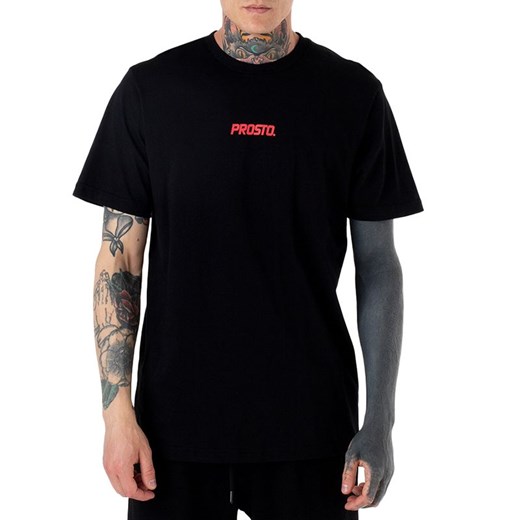 Koszulka Prosto Klasyk Outshield KL231MTEE1213 - czarna ze sklepu streetstyle24.pl w kategorii T-shirty męskie - zdjęcie 159332079