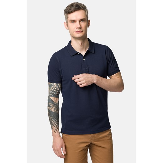Koszulka Polo Bawełniana Granatowa Blake ze sklepu Lancerto S.A. w kategorii T-shirty męskie - zdjęcie 159339588